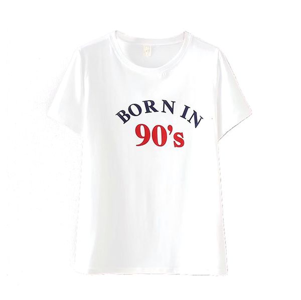 

2021 new summer white of funny women printed single cotton type spent t-shirt uwqk