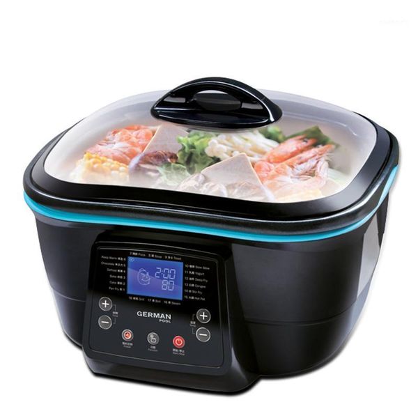 

stainless steel electric frying cooking pan electric heating ot household multi-functional cooker no oil pot soup maker1