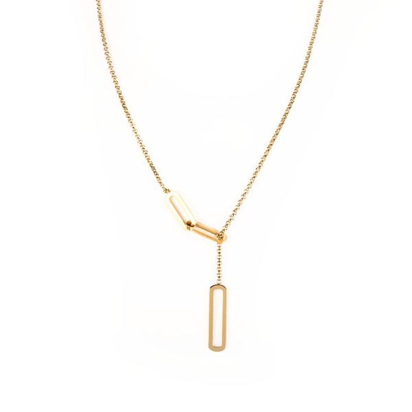 

chains trendy stainless steel square pendant necklace for women men punk gold color long jewelry gifts, Silver