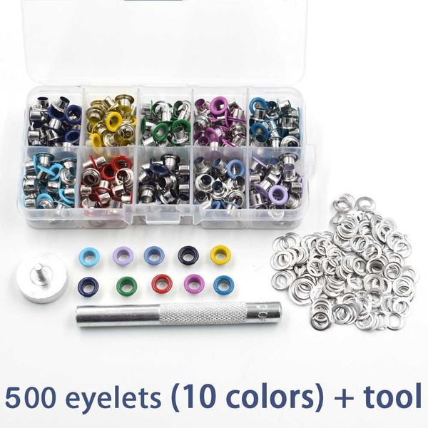 

300pcs inner diameter 5mm eyelets shoe eyes metal rivets spraying process color mixing holes buttons bags accessories bbypfw xmhyard