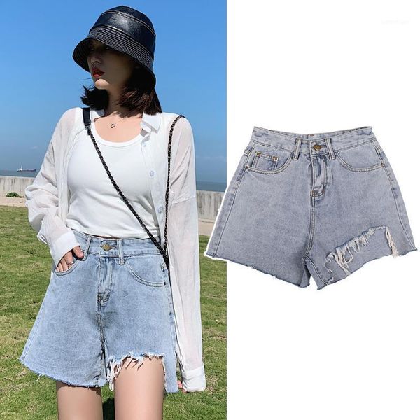 

women's jeans plus size shorts feminino denim spring streetwear aesthetic pants women high waist1, Blue