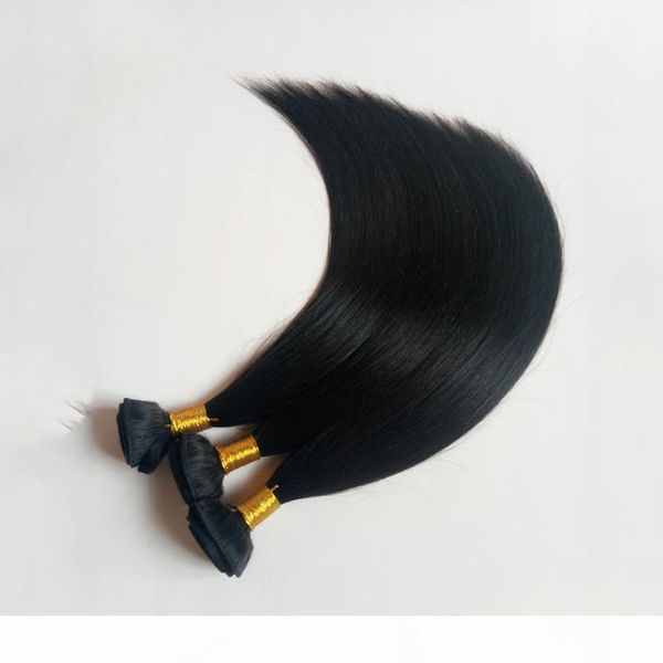 

unprocessed indian malaysian peruvian remy human hair weaves natural color brazilian straight virgin hair 3bundles, Black