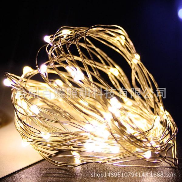 

led decorative copper wire lamp rice grain lighting chain warm white battery button usb christmas decoration