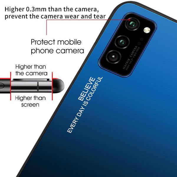 

градиент закаленное стекло телефон чехол для huawei honor v30 pro взгляд 30 защитный чехол capa capa для honor view30 v30pro v 30 wmtcka