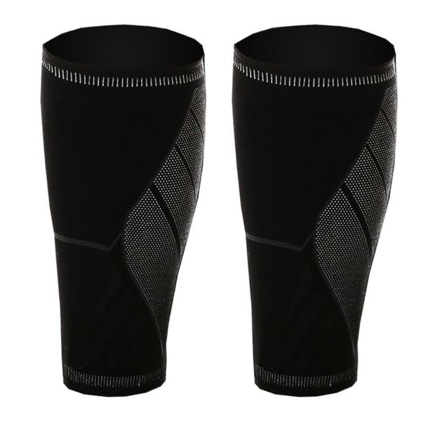 

2pcs plus lower leg sleeve brace useful sports lower leg pad (black), Black;gray