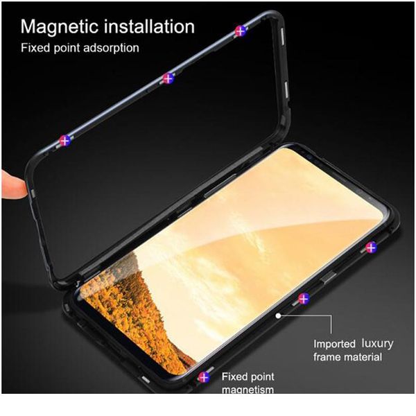 

magnetic adsorption metal case for huawei honor 20 pro 10 lite 9x 8x y6 y7 y9 prime 2019 y9s n jllaju