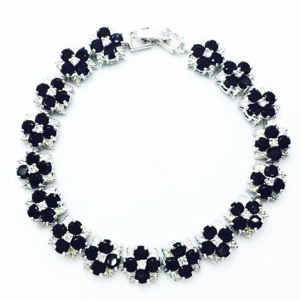 

sell silver plated spice jewelry black colorful bracelets & bangle size 18cm