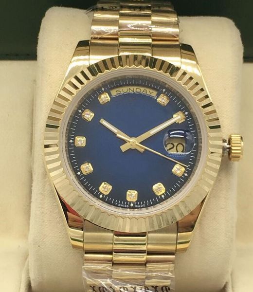 Relógios de pulso de luxo mais vendidos 41mm vermelho azul dial ásia 2813 movimento mecânico automático ouro prata aço banda relógios masculinos
