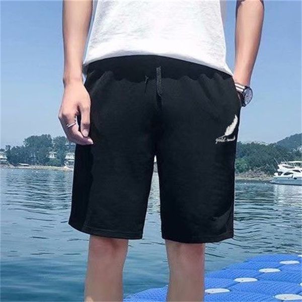

male short sleeve 100% cotton shorts men summer, White;black