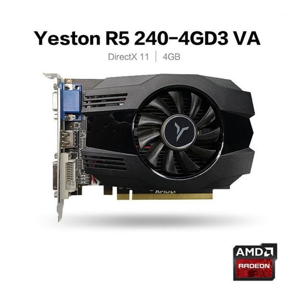 

new yeston r5 240-4g d3 va graphic card 650-1333mhz 4g/64bit/ddr3 gaming graphics card with dvi-d / /vga1