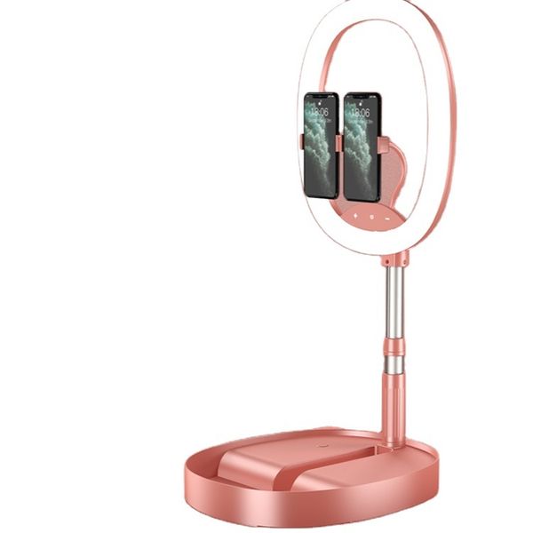 

selfie ring fill-in lights retractable stand cell phone holder for live stream
