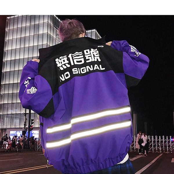 

men streetwear reflective jackets windbreaker 2020 mens harajuku patchwork hip hop jackets vintage cargo bomber, Black;brown