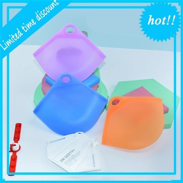 

silicone mascarilla organizer washable portable respirator foldable circle holes storage folder bags face masks case reusable 6 8yt c2