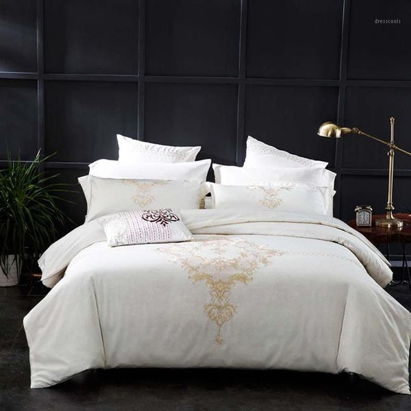 

svetanya embroidered egyptian cotton bedding sets  king size duvet cover set1