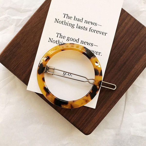 

1pcs amber leopard heart shape acrylic hair clips geometric round triangle hairpin barrettes hair accessories women girls gifts sqcxjx, Silver