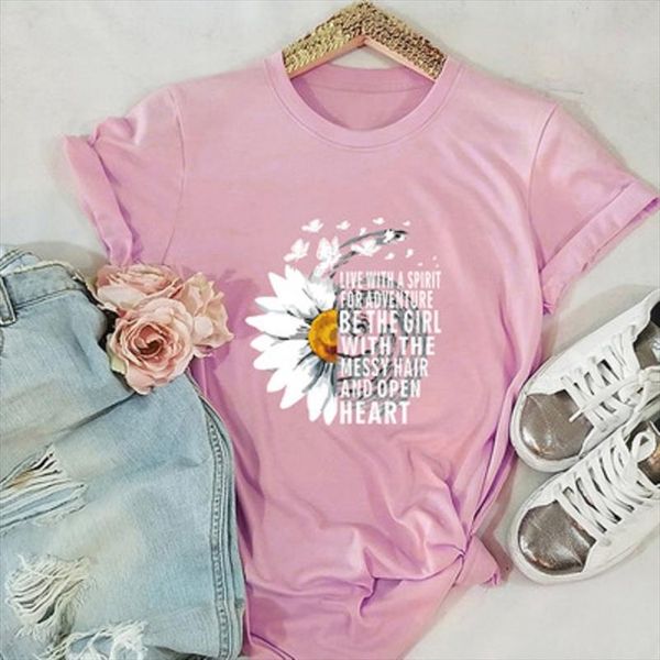 

chrysanthemum printing women t shirt summer fashion pocket cat 100% cotton large size animal kawaii print t shirt pink new, White