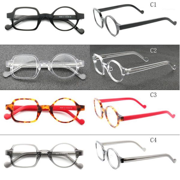 

yoularge crazy wacky mismatch round square eyeglass frames 8938d1, Black