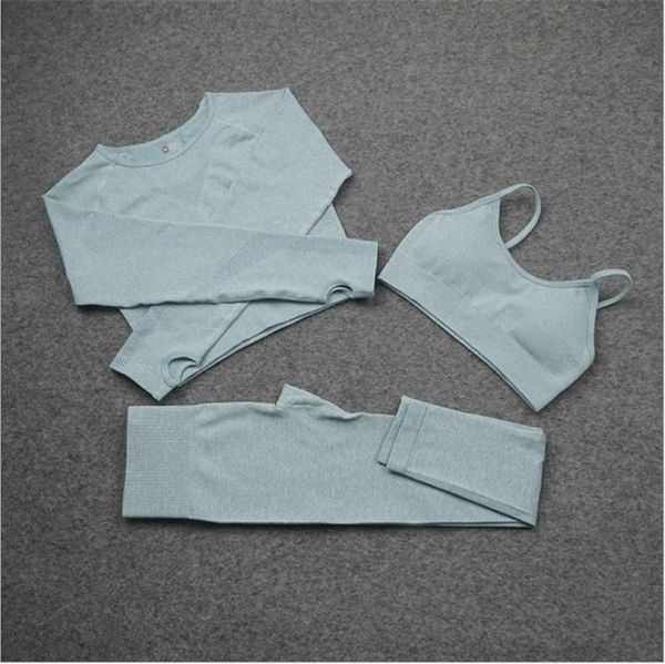 

women yoga set 3 piece bra+shirt+pants vital seamless sport suit gym fitness crop shirt high waist shorts sportswear ds45, White;red