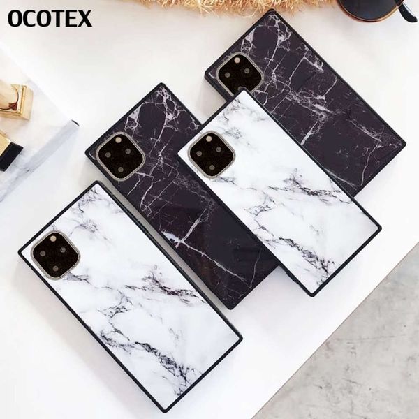 

luxury square case, soft tpu case, with marble embossing, suitable for vip 12, mini, 11 pro, xs, max, x, 6, 7, 8 plus, xr