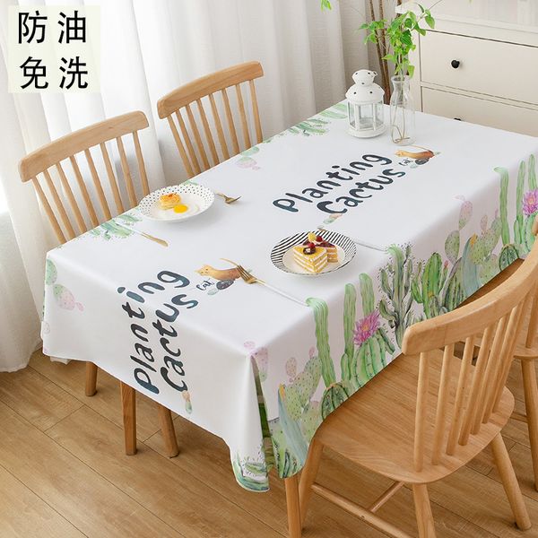 

nordic wind tablecloth pvc waterproof oil proof wash small fresh japanese dining ins table cloth grid