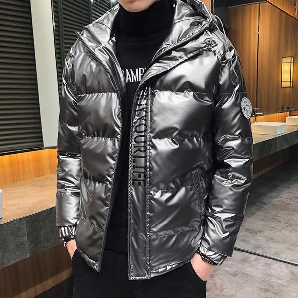 

new zipper men's cotton padded jacket in fall / winter 2020, Black