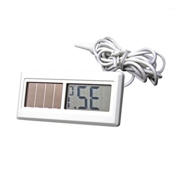 

potable waterproof lcd solar digital thermometer sensor hydrothermograph with cable 1m household thermometers1