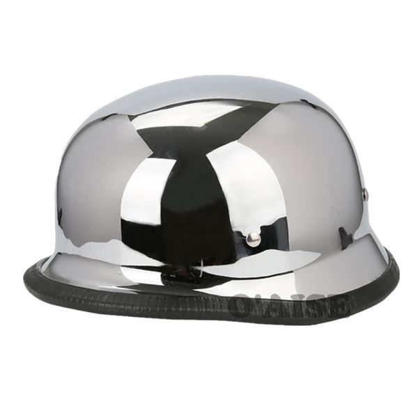 

half shell silver helmet chrome german style motorcycle riding gear tk46