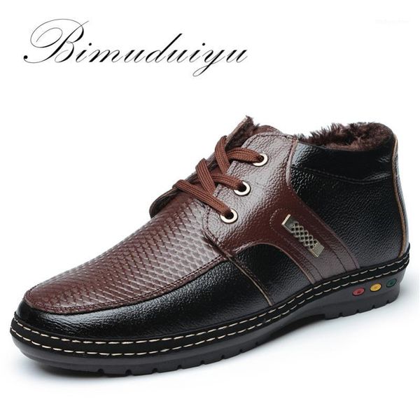 

boots bimuduiyu style selling like microfiber leather casual men's single and velvet warm boot lace-up shoes stitching trend1, Black