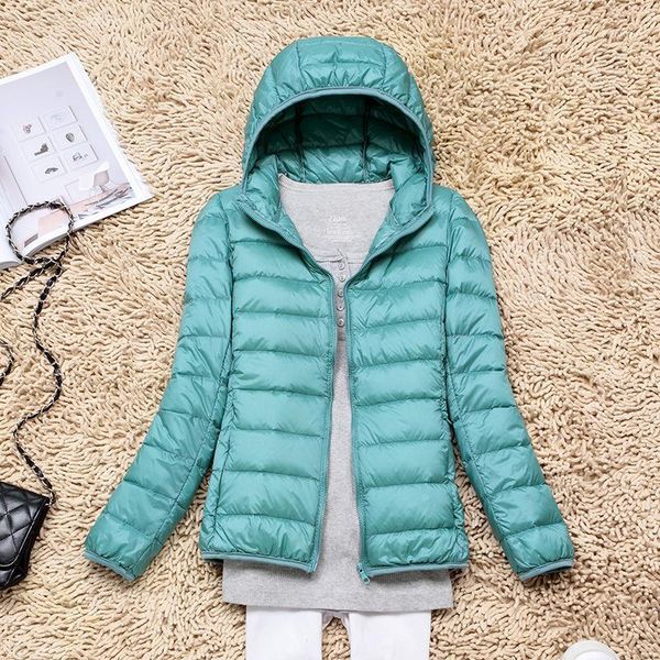

chaqueta mujer autumn winter light down jacket women's girls new hooded short large ultra-thin lightweight youth slim coat 3xl1, Black