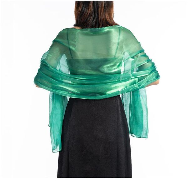 

elegant wedding shawl 170*70 customizable new silver party evening dress shawl bride bridesmaid's silky shawl pure col jllsvx