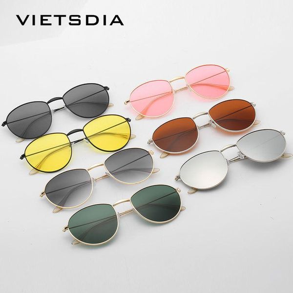 

sunglasses 2021 retro oval women/men brand designer vintage small black red yellow shades sun glasses uv400, White;black