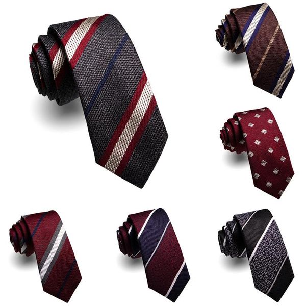 

bow ties jemygins men wool tie 6cm stripe fashion slim grey neck wedding party working meeting clothing accessories gift, Black;gray