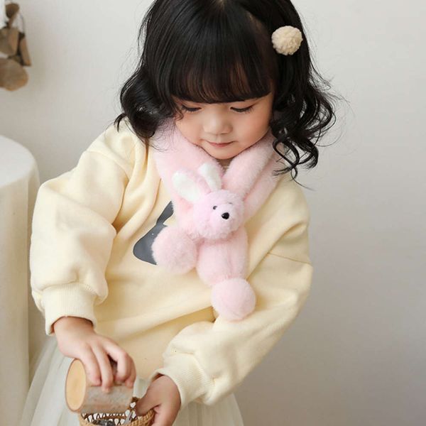 

scarf autumn cute cartoon ball winter children's plush warm cross boys and girls baby neck 7d9k, Red;brown