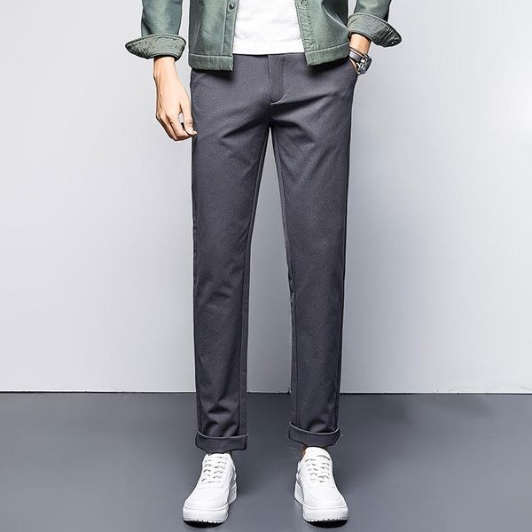 

men's pants spring autumn clothing korean casual fashion style trousers overalls suits classic plus size oversize, Black