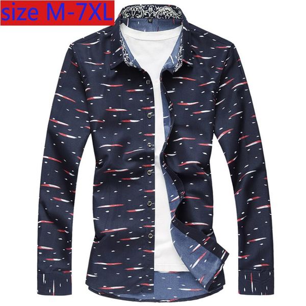 

new arrival fashion spring autumn men casual printing long sleeve fashion casual shirts plus size  l xl 2xl 3xl 4xl 5xl 6xl 7xl, White;black