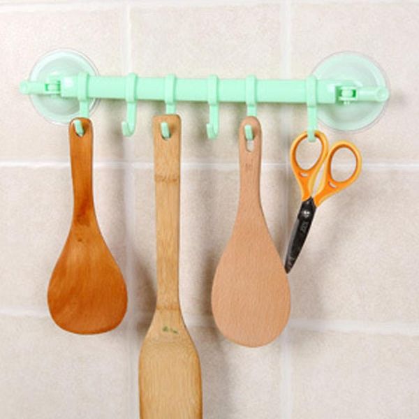 

hooks & rails e5 supper power vaccum sucker stand hook kitchen bathroom hanger jul24