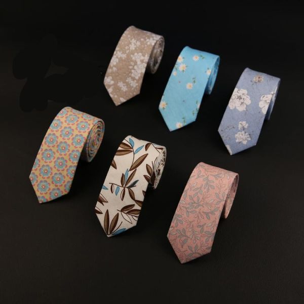 

2020 cotton necktie for mens suit wedding party floral printed neck ties women neckchief gravatas cravat custom logo, Blue;purple