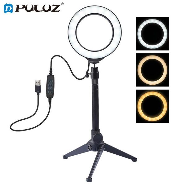

lighting & studio accessories puluz 3.6/4.7 inch 3 modes dimmable led ring light head for youtube video vlogging makeup compensator tik tok