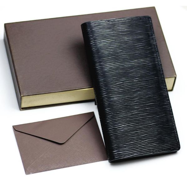 

designer wallet leather long wallet men pruse male clutch zipper around wallets men women money bag pocket short wallet white box, Red;black