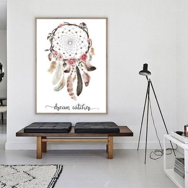 

paintings diamond embroidery feather dream catcher diy painting for living room flower good night nordic style kids decoration1