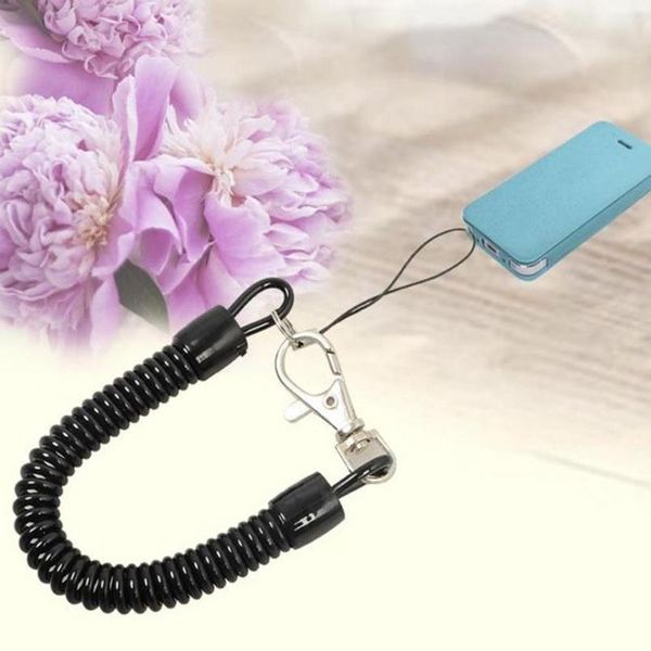 

practical retractable plastic elastic rope key ring spring for outdoor security tools keychain camping practical ret qylwmd