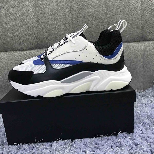 

b22 casual shoe calfskin outdoor shoes b22 chaussures 3m reflective men women casual shoes grey white luxury designers sneakers wholesale, Black
