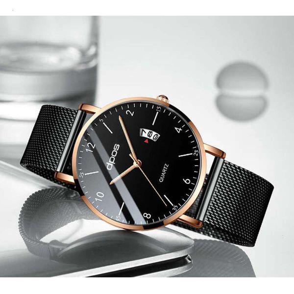 

men's quartz new business watch leisure waterproof luminous leather mesh belt fashion g6lx, Slivery;brown