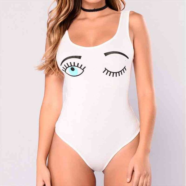 

fashion women letter print bodycon leotard bodysuit jumpsuit, Black;white