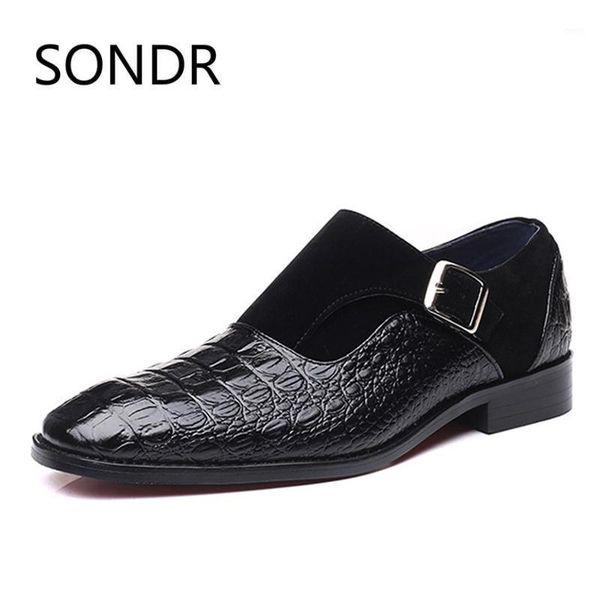 

mrcave pu leather fashion men business dress loafers pointy black shoes oxford breathable formal wedding shoes1