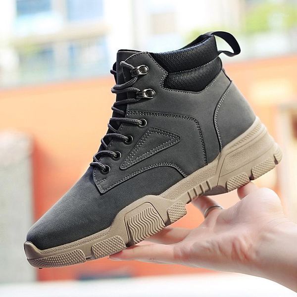 

2020 new winter boots men outdoor high shoes comfortable waterproof sneakers men zapatos de hombre bottes pour hommes1, Black