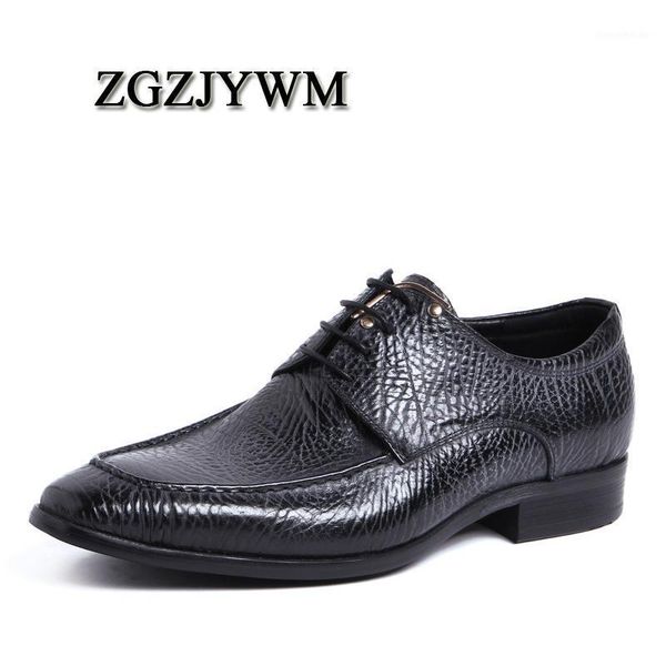 

dress shoes zgzjywm fashion genuine leather flat black/blue lace-up oxfords british style bullock business men party office s hoes1