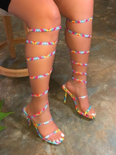 

summer 2020 strappy high-heeled sandals1, Black