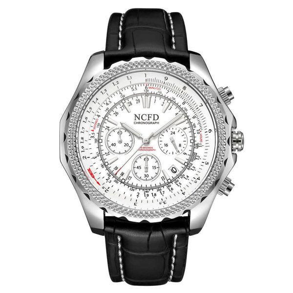 

yuyan's new three men's small jiang needle waterproof quartz business leisure belt watch hjjg, Slivery;brown