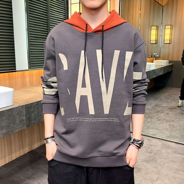 

spring 2020 new hooded sweater korean fashion brand casual and loose, students can wear men's clothes, Gray